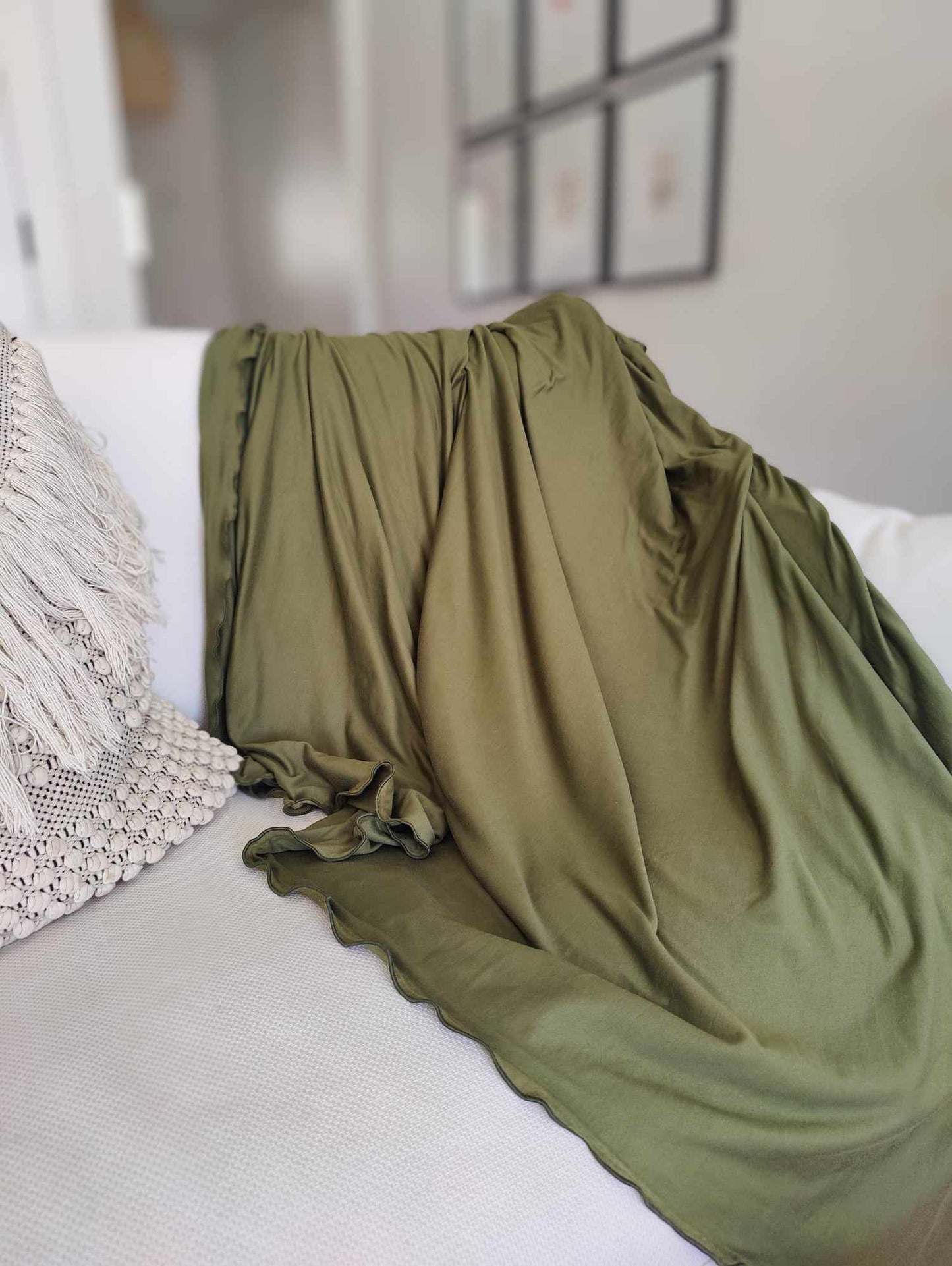 Olive Large Swaddle Blanket