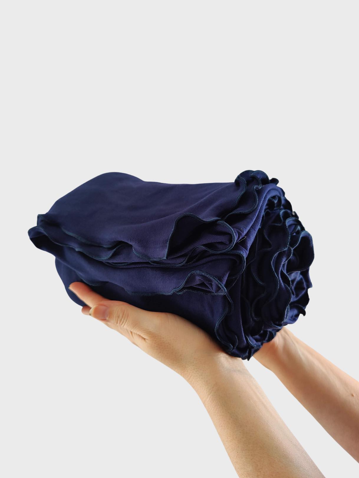 Navy Blue Large Swaddle Blanket