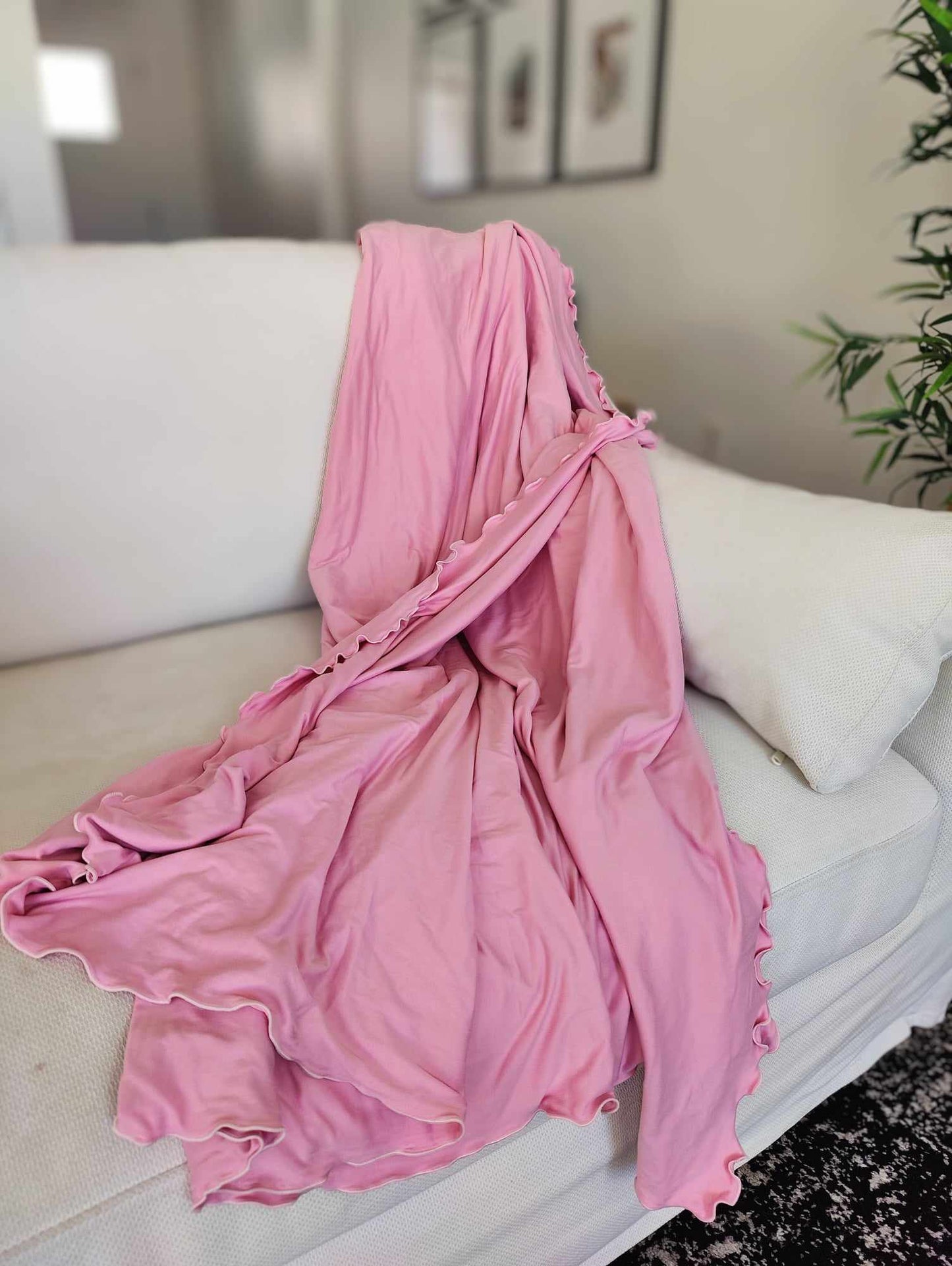 Light Pink Large Swaddle Blanket