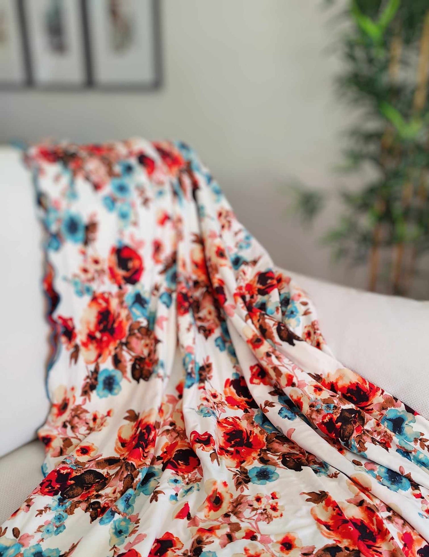 Wild Flower Large Swaddle Blanket