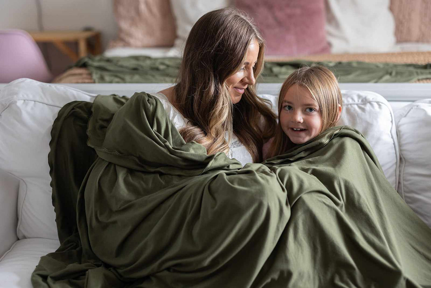 Olive Large Swaddle Blanket